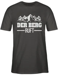 Shirtracer T-Shirt Der Berg ruft Apres Ski Party Grün/Schwarz/Dunkelgrau/Dunkelrot/Braun/Grau/Dunkelgrün