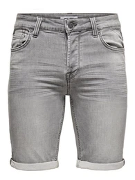 Jeansshorts Denim Capri Jeans Shorts 3/4 Bermuda Pants ONSPLY 5019 in Grau