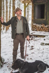 OS-Trachten Trachtenjanker Wumgake Trachtensakko Dunkelgrün/Khaki/Grau/Braun