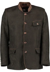 OS-Trachten Trachtenjanker Wumgake Trachtensakko Dunkelgrün/Khaki/Grau/Braun