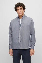 BOSS Rickert Hemd 10247370 01 Dunkelblau/Grau/Blau/Hellblau
