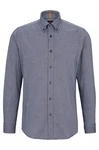 BOSS Rickert Hemd 10247370 01 Dunkelblau/Grau/Blau/Hellblau