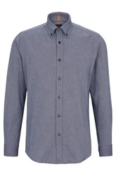 BOSS Rickert Hemd 10247370 01 Dunkelblau/Grau/Blau/Hellblau