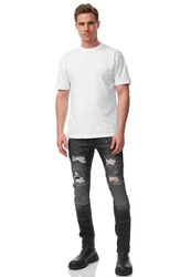 Rusty Neal Slim-fit Jeans MISATO Schwarz/Grau/Dunkelgrau