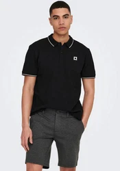 ONLY & SONS T-Shirt Fletcher Schwarz/Dunkelgrau