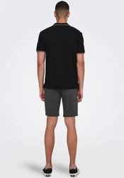 ONLY & SONS T-Shirt Fletcher Schwarz/Dunkelgrau