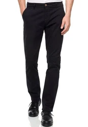 Rusty Neal Chinohose Regular Fit Schwarz/Dunkelblau/Braun
