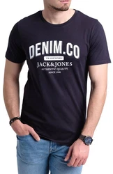 Jack & Jones Print-Shirt (5er-Pack) T-Shirts mit Aufdruck Lila/Dunkelgrau/Schwarz/Dunkelblau