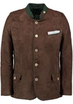 OS-Trachten Trachtenjanker Cromvo Trachtensakko Braun/Dunkelgrün/Beige/Dunkelbraun