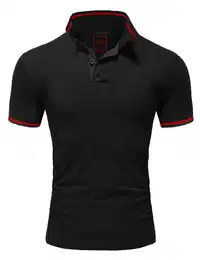 Poloshirt PROVIDENCE Herren Basic Kontrast Kurzarm Polohemd T-Shirt