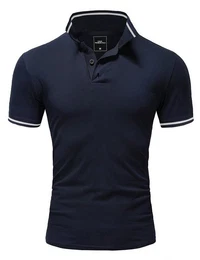 Poloshirt PROVIDENCE Herren Basic Kontrast Kurzarm Polohemd T-Shirt