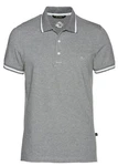 Jeff Green Poloshirt David Grau/Hellgrau/Rot