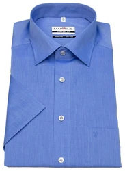 MARVELIS Kurzarmhemd Comfort Fit Kentkragen Blau/Pastell