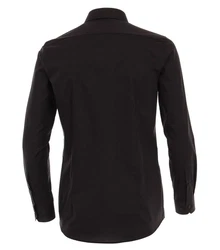 VENTI Hemd unifarben Schwarz/Dunkelbraun/Rot/Braun