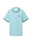 TOM TAILOR Poloshirt SLUB Türkis/Blau/Hellblau