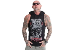YAKUZA Muskelshirt Shot mit Ringerrücken und Kapuze 
