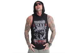 YAKUZA Muskelshirt Shot mit Ringerrücken und Kapuze 