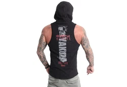 YAKUZA Muskelshirt Shot mit Ringerrücken und Kapuze 