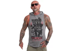 YAKUZA Muskelshirt Shot mit Ringerrücken und Kapuze 
