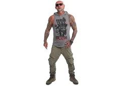 YAKUZA Muskelshirt Shot mit Ringerrücken und Kapuze 