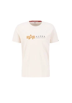 Alpha Industries T-Shirt Alpha Label T Weiß/Khaki/Creme/Rot/Braun