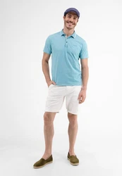 LERROS Poloshirt mit Finelinerstreifen Türkis/Hellblau/Blau