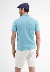 LERROS Poloshirt mit Finelinerstreifen Türkis/Hellblau/Blau