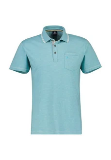 LERROS Poloshirt mit Finelinerstreifen Türkis/Hellblau/Blau