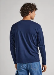 Pepe Jeans Langarmshirt Eggo marineblau / pastellgrün / weiß