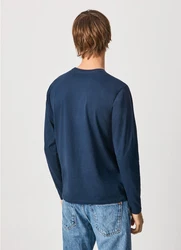 Pepe Jeans Langarmshirt Eggo marineblau / pastellgrün / weiß