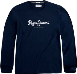 Pepe Jeans Langarmshirt Eggo marineblau / pastellgrün / weiß