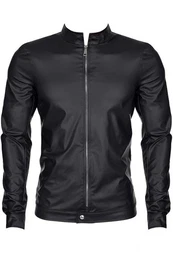 Lederimitatjacke Herren-Jacke in schwarz - S