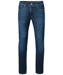 Pierre Cardin 5-Pocket Jeans Futureflex Lyon Green Rivet Regular Fit Blau