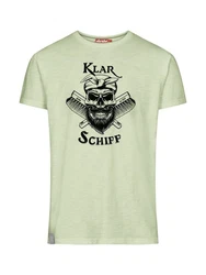 Derbe Print-Shirt Klarschiff Herren T-Shirt Neonfarben/Hellgrün/Dunkelgrün/Grün/Khaki