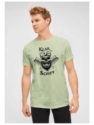 Derbe Print-Shirt Klarschiff Herren T-Shirt Neonfarben/Hellgrün/Dunkelgrün/Grün/Khaki