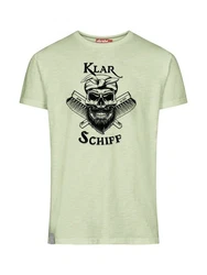 Derbe Print-Shirt Klarschiff Herren T-Shirt Neonfarben/Hellgrün/Dunkelgrün/Grün/Khaki