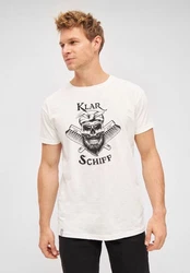 Derbe Print-Shirt Klarschiff Herren T-Shirt Beige/Khaki/Weiß/Grün/Rosa/Braun/Creme