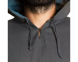 PANASIAM Kurzarmhemd Herren Hoodie mit Kapuze Fisherman Shirt Dunkelgrau/Grau/Hellgrau/Dunkelblau