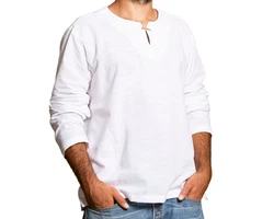PANASIAM Fischerhemd T01 Weiß/Creme