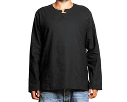 PANASIAM Fischerhemd T01 Schwarz/Dunkelgrau
