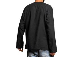 PANASIAM Fischerhemd T01 Schwarz/Dunkelgrau