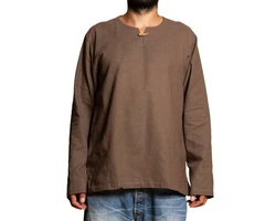 PANASIAM Fischerhemd T01 Khaki/Dunkelbraun/Braun/Grau/Dunkelgrün