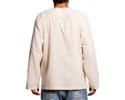 PANASIAM Fischerhemd T01 Khaki/Beige/Weiß