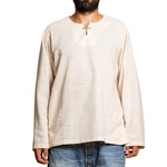 PANASIAM Fischerhemd T01 Khaki/Beige/Weiß