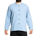 PANASIAM Kurzarmhemd Fischerhemd Ben Hellblau/Blau/Grau
