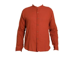 PANASIAM Kurzarmhemd 'K' Orange/Rot/Braun