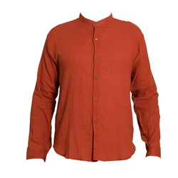 PANASIAM Kurzarmhemd 'K' Orange/Rot/Braun
