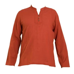 Kurzarmhemd Luftig leichtes Sommerhemd 'K' mit Knpfen aus 100% Baumwolle Herren Freizeithemd Fischerhemd Fisherman Shirt