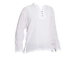 PANASIAM Kurzarmhemd 'K' Weiß/Creme