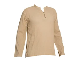 PANASIAM Kurzarmhemd 'K' Khaki/Beige/Weiß/Braun/Grün